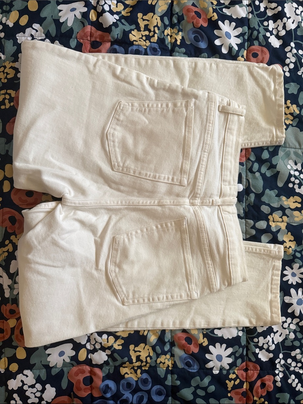 Everlane Cream/white Straight Cheeky Jean size 27 Crop